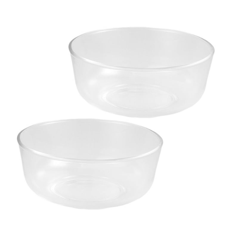 Salad Bowl Heat Resistant Glass Transparent Dessert Bowl Instant Noodle Bowl for Serving Fruit Vegetable Breakfast (Without Lid), Size