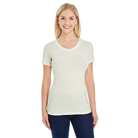 Pearl V-neck - J America Ladies' Glitter V-Neck T-Shirt