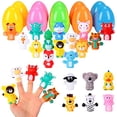 thumbnail image 1 of 20PACK Huevos de Pascua prerellenos con marionetas de dedo de animales para favores de fie Twister.CK Twister.CK, 1 of 2