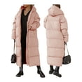 thumbnail image 5 of Seyurigaoka Women's Winter Warm Casual Long Coat Solid Color Long Sleeve Zipper Hooded Outerwear, 5 of 6