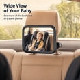 thumbnail image 6 of Baby Car Mirror for Baby Car Seat Safely Mirror Hook Clip Design for Rear Facing Infant Newborn 360° Rotation Baby Backseat Mirror with Wide Clear View, Shatterproof, Easy Install, 6 of 8