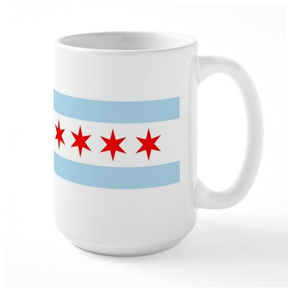 CafePress - Chicago Mugs - 15 oz Ceramic Large White Novelty Mug