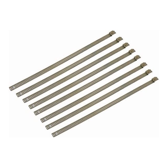 Helix Racing Wire Tie 304-0515 14 Inch Length; Ladder Style; Pack Of 8; Natural; Stainless Steel
