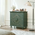 thumbnail image 6 of HLR 32" W Mid Century Modern Accent Cabinet with 2 Doors, Sideboard Buffet with Storage, Green., 6 of 7