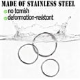 thumbnail image 2 of 20 Pack No Tarinsh Key Rings, Quick Release, Stainless Steel Split Keychain Rings for Car Keys, 2 of 6