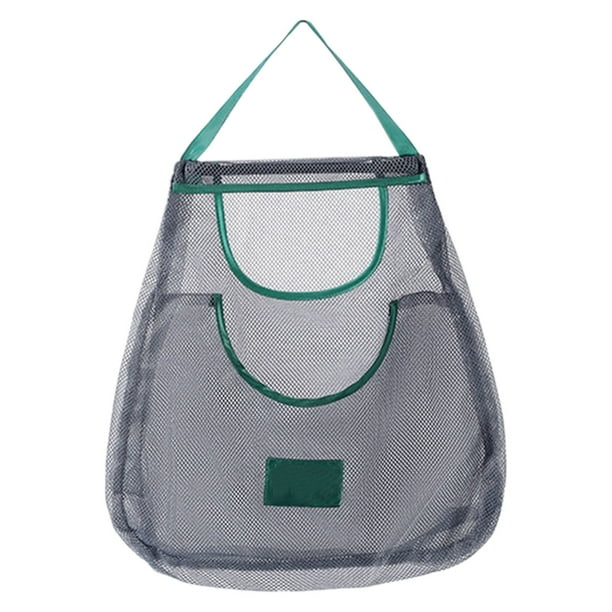 Bolsa de almacenamiento para cocina. Bolsas de malla huecas y portátiles. Bolsas de malla reutilizables para colgar en la cocina