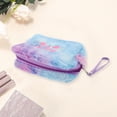 thumbnail image 3 of 1 Pc Women Portable Sequin Plush Cat Makeup Bag for Travel Vacation Dark Blue Plush, 3 of 3