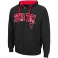 thumbnail image 2 of Men's Colosseum Black Texas Tech Red Raiders Big & Tall Full-Zip Hoodie, 2 of 3