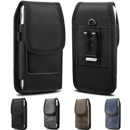 LUXMO Universal Pouch Case for iPhone 8 7 Plus, Vertical Holster Belt Clip Carrying Case Pouch for iPhone X iPhone Xs iPhone XR iPhone 6 Plus/iPhone 6S Plus/iPhone 7 Plus 5.5 inch