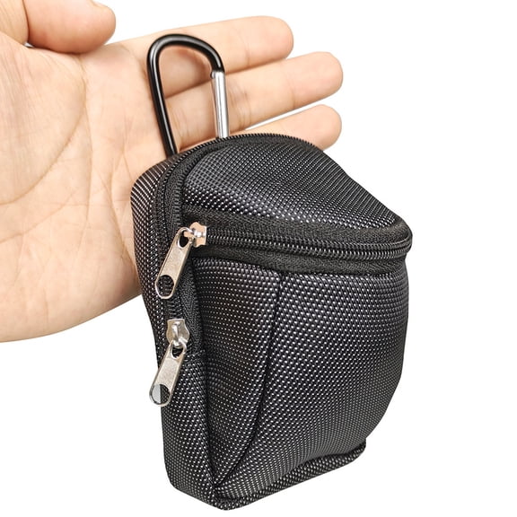 Golf Balls Pouch Bag Pocket Golf Holder for Men Women Golf Tees Bag Pouch with Carabiner 2-Layers Zipper Golf Bags