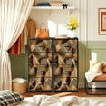 thumbnail image 6 of 4 Drawer Vertical Storage Dresser Elegant 3d effect featuring golden curves geometric shapes with Wood Top Fabric Pull Drawers, 6 of 8