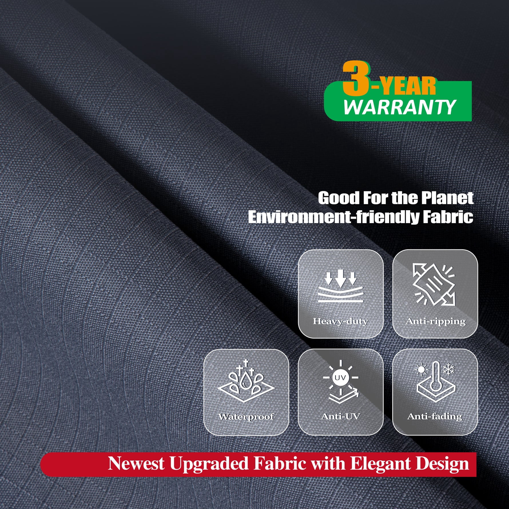 F&J Outdoors Waterproof Patio Chair Cover 40"(W)×40(D)×36/26"(H)