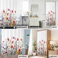thumbnail image 6 of Colorful Flower Floral Leaves Fabric Shower Curtain Branch Nature Washable Shower Curtains for Bathroom, Waterproof Bath Curtain with Hooks Home Decor 72x72in, 6 of 8