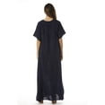 thumbnail image 3 of Riviera Sun Embroidered Maxi Dress with Double Side Slits (Navy, Small), 3 of 3