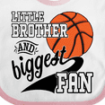 thumbnail image 4 of Inktastic Little Brother and Biggest Fan Basketball Player Boys Baby Bib, 4 of 4