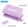 thumbnail image 4 of Uxcell 1/4" 2 Hole Paper Punch Metal Hole Puncher 8 Sheet Punch Capacity Adjustable Hole Punch, Purple, 4 of 6