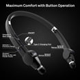 thumbnail image 2 of Auriculares Bluetooth con banda para el cuello AMORNO, plegables, color negro oscuro, 2 of 7