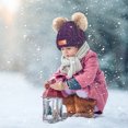 thumbnail image 6 of NEW 1-11 Years Old for Girls Boys Kids Winter Beanie Hat Warm Knit Thick Ski Cap with Fluff Ball Children's Double Hair Ball Hat Purple, 6 of 7