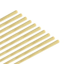 10-Pack Solid Brass Rod, 2x100mm Knife Handle Material H59 Brass Round Stock