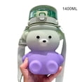 thumbnail image 3 of Billuyoard Botella de agua con asa Pajita Animal A prueba de fugas Deportes al aire libre Drinkware Office Pop Up Drinking Reutilizable Niños Almacenamiento y organización del hogar 1400ML Verde, 3 of 6