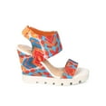 thumbnail image 2 of Liliana EK73 Women Tribal Open Toe Slingback Lug Sole Wedge Sandal, 2 of 5