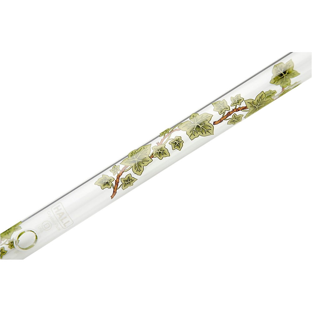 Hall Crystal Flute 12204 - Inline Glass Flute in D - Green Ivy
