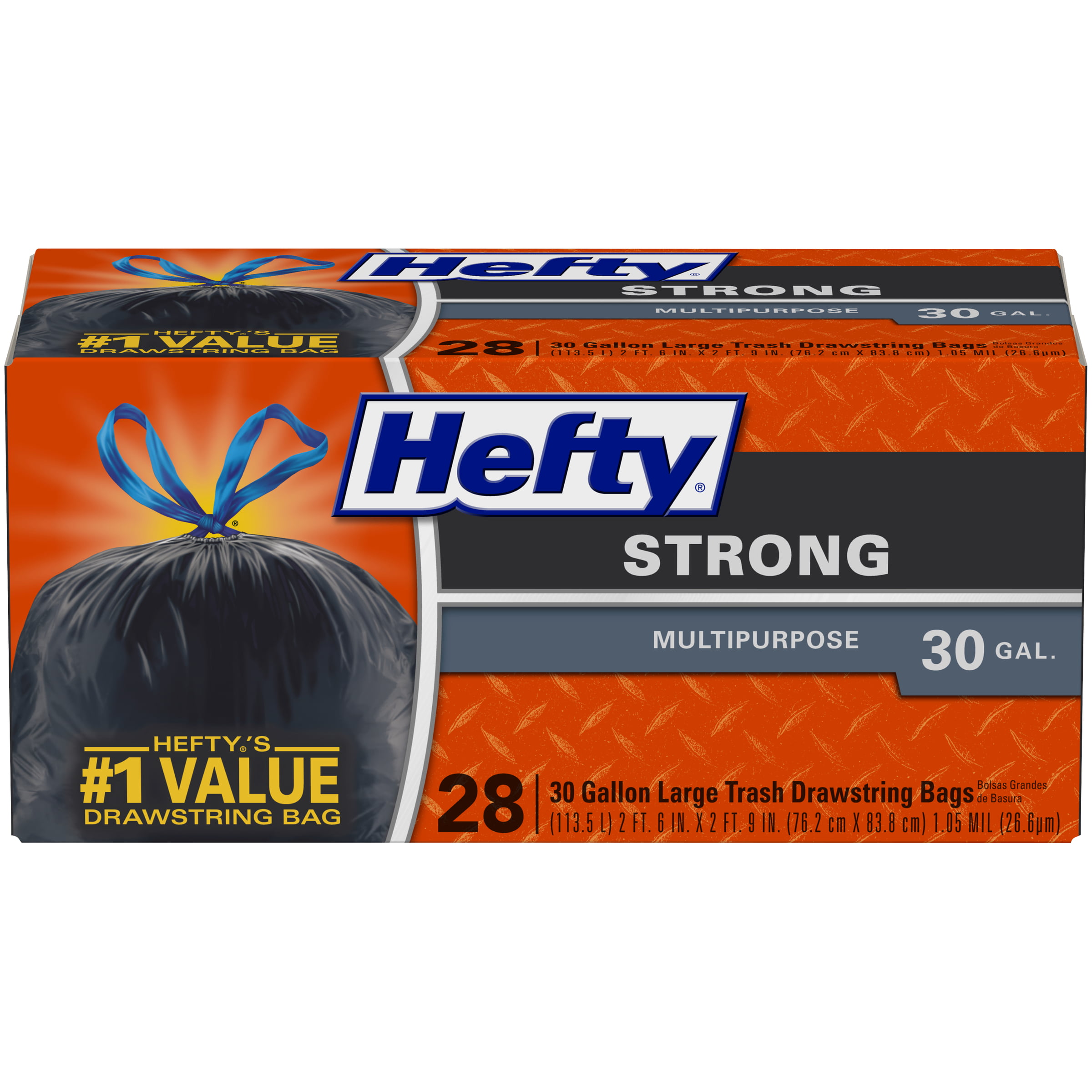 74 Count Thicker Plastic 30 Gallon Trash bag Garbage Bag Heavy Duty Strong.