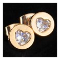 thumbnail image 3 of Boucles d'Oreilles en Zircon Autrichien Galvanisé en Or 18K, 3 of 4