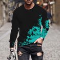 thumbnail image 1 of Blusas y camisas de manga larga y cuello redondo para hombre, camisetas informales con estampado de cuello redondo, blusas de manga corta para hombre, 1 of 5