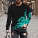 thumbnail image 1 of Blusas y camisas de manga larga y cuello redondo para hombre, camisetas informales con estampado de cuello redondo, blusas de manga corta para hombre, 1 of 5