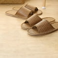 thumbnail image 1 of ADDHAT 1Par Zapatillas Casuales De Rattan Con Base Antideslizante Para Uso En Casa, 1 of 6