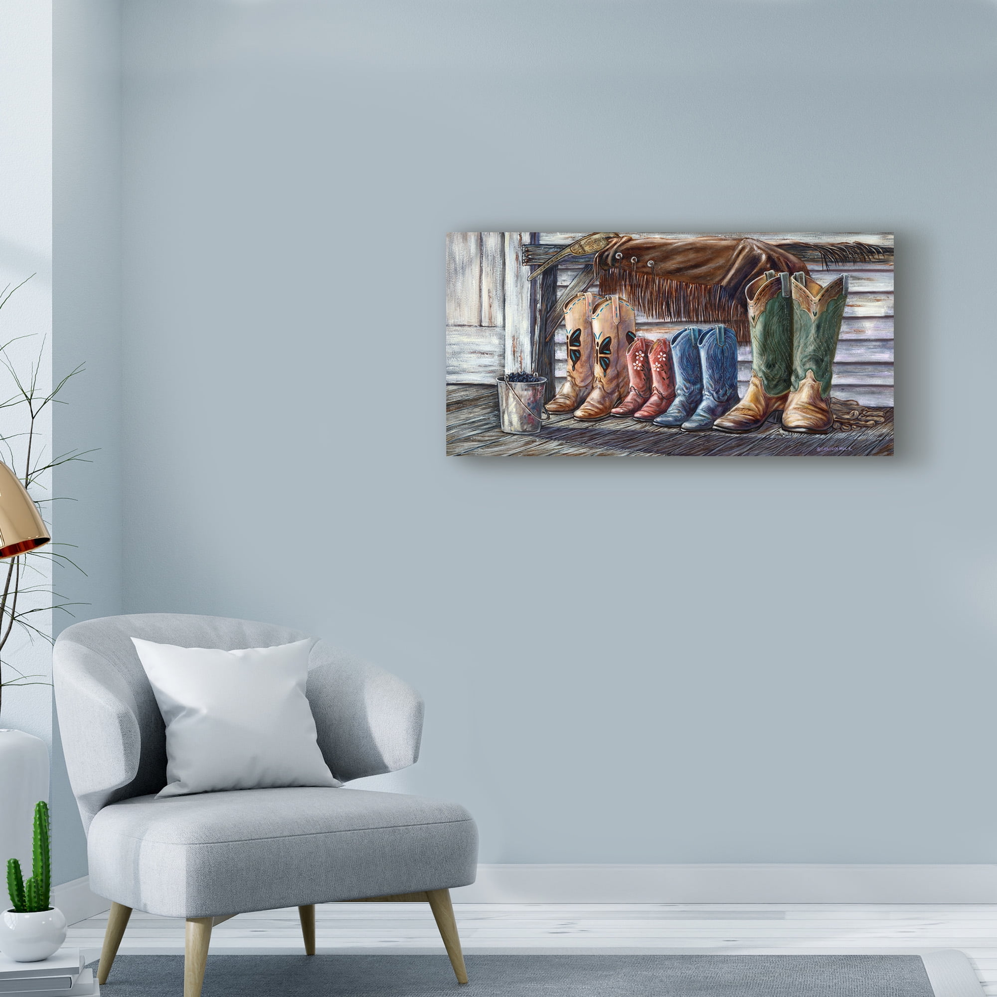 Trademark Fine Art 'Family Boots' Canvas Art by Carolyn Mock