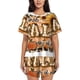 thumbnail image 1 of Fotbe I Love Fall Most Of All Conjunto de Pijama Estampado para Mujer, 2 Piezas, Ropa de Dormir con Camiseta de Manga Corta y Shorts Suaves-4X-Large, 1 of 6