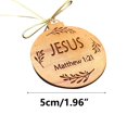 thumbnail image 2 of Holloyiver 25 Pcs Names of Jesus/Christ Ornaments, 1.96 Inch Nativity Round Christmas Wood Hanging Ornaments with Savior Names Wood Ornament, Christmas Tree Decor (A-25pcs), 2 of 9