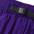 thumbnail image 4 of MIUOWANP Men's Hiking Cargo Shorts with Multi Zipper Pockets Solid Color Adjustable Buckle Elastic Waist Casual Half Shorts Pants Size XXXL(14)Purple, 4 of 5