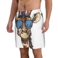 thumbnail image 2 of Balery American Giraffe Style Traje de Baño Estilo Hawaiano para Hombre, Shorts de Secado Rápido con Bolsillos-Medium, 2 of 6
