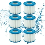 ATXKXE Type VI SPA and Hot Tub Filter Replacement Cartridge for Lay-Z-Spa, Other Inflatable Hot Tub Filter, for Coleman SaluSpa 90352E Swimming Pool Filter, 6 Pack