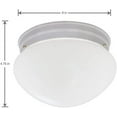 thumbnail image 5 of 4732-WH-Designers Fountain-2 Light Flush Mount With Satin Etched Glass Globe, 5 of 7