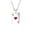 Red, variant on Stainless Steel Lucky Poker Ace of Spades and Ace of Hearts Pendant Necklace-Red