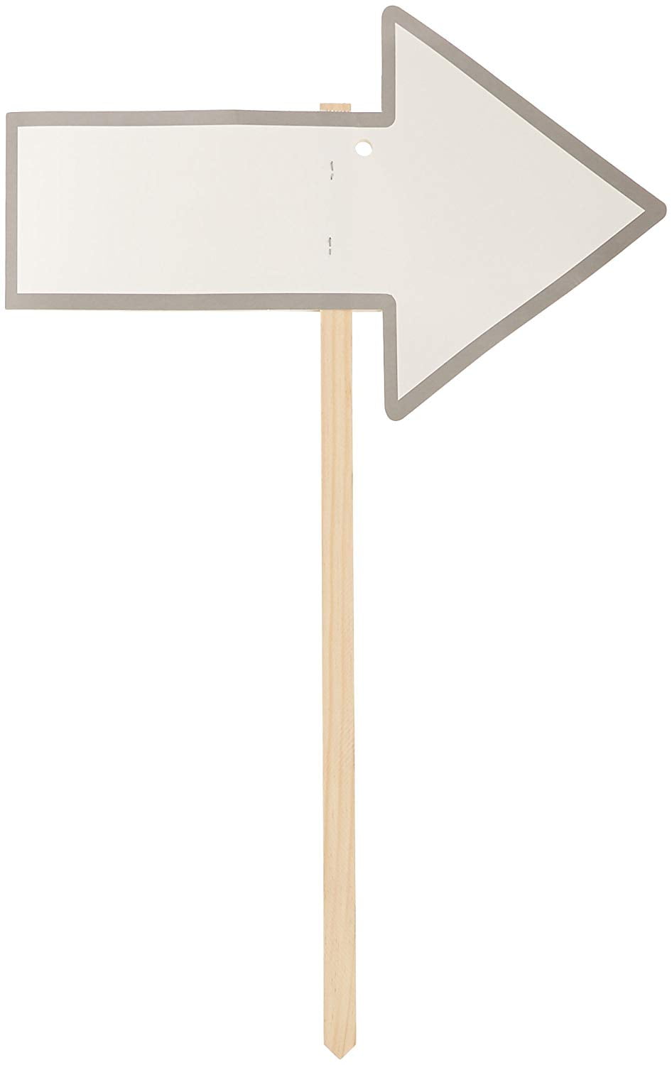 Blank Arrow Yard Sign (blank w/silver border) Party Accessory (1 count