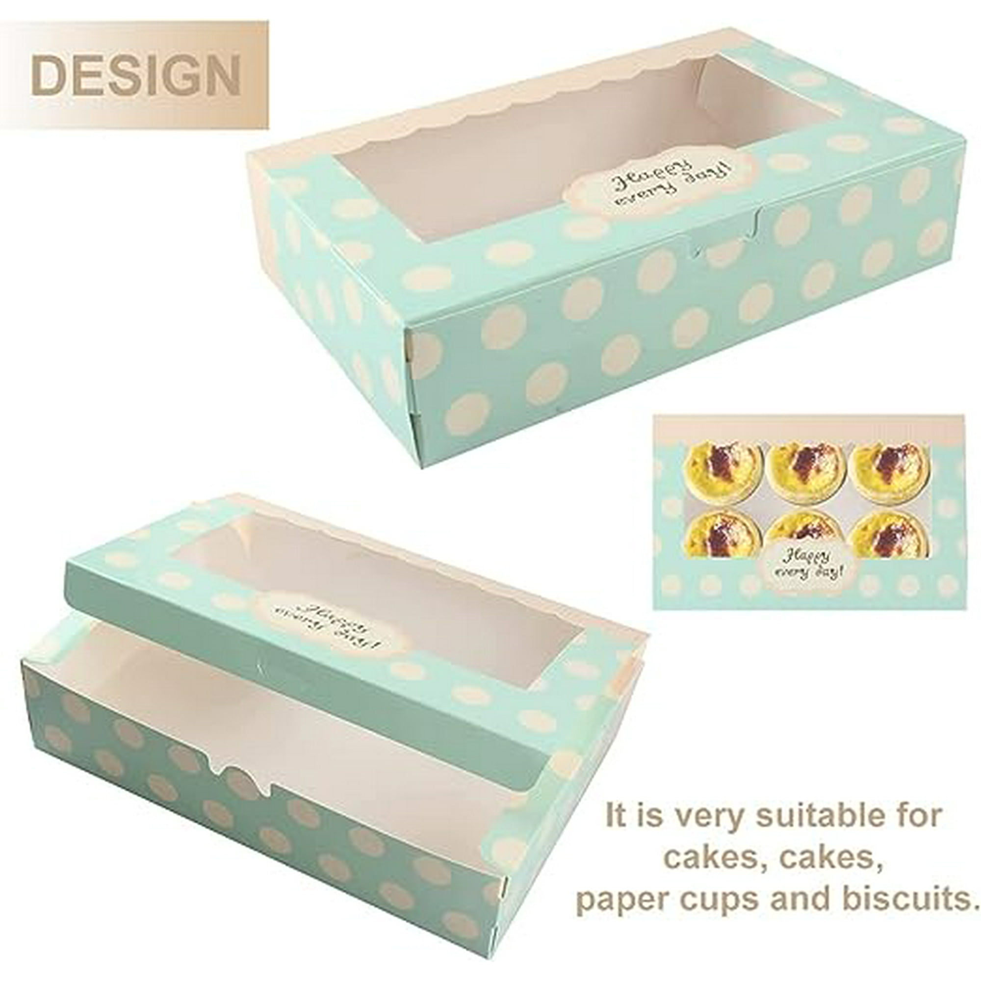 Boîte à gâteaux en carton Lvcky 12 Pcs, Boîte à Pâtisserie