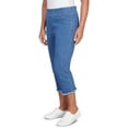 thumbnail image 3 of Alfred Dunner Womens Denim Fringe Capri Pant, 3 of 4