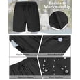 thumbnail image 6 of DAKIMOE Mens Swim Trunks Stretch Water Beach Shorts with Compression Liner 2 in 1 Quick-Dry Swimming Shorts with Zipper Pockets, Black, S, 6 of 8