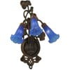 Meyda 10.5"W Blue Pond Lily 3 LT Wall Sconce