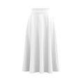 thumbnail image 7 of Lmueinov Plus Size Skirts for Women Casual Elastic High Waist Midi Skirt with Pockets Solid Color Flowy Work Office Fall Winter Skirts S-3XL, 7 of 7