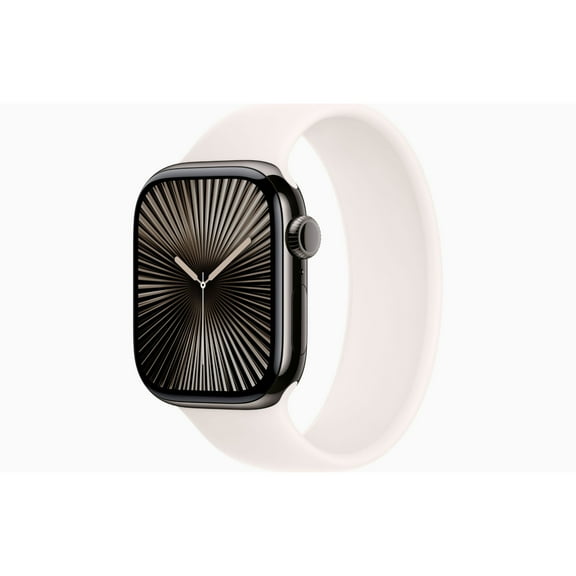 Restored Apple Watch Series 10 GPS   Cellular 46mm Slate Titanium Case with Light Blush Solo Loop - Small Band (Refurbished)