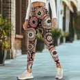 thumbnail image 4 of Renewold Red Firework Pattern Yoga Pants with Pockets for Women Stretch High Waisted Tummy Control Workout Tights Buttery Soft Graphic Leggings Sportswear Basic Pants, L, 4 of 8