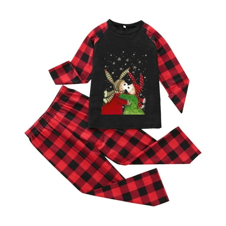 

ketyyh-chn99 Holiday Pajamas Family Christmas Plaid Pajama Set For Family Christmas Clothes Christmas Pajamas for Family Plaid