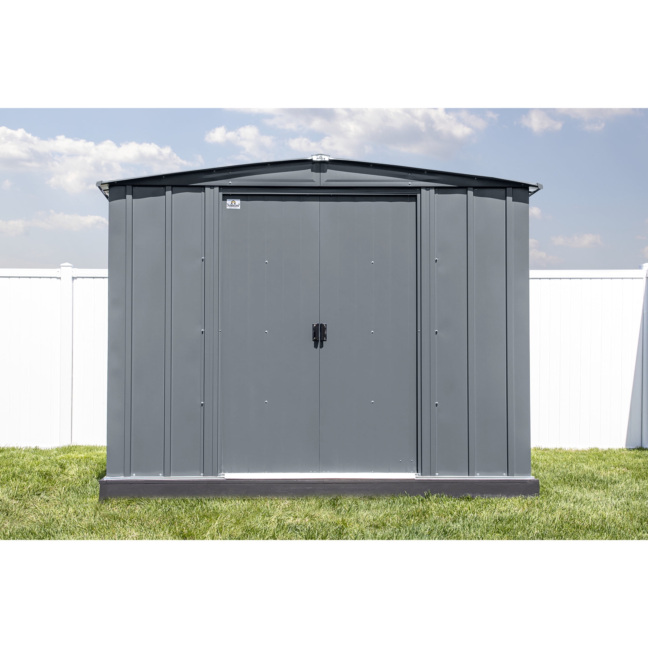 Classic Steel Storage Shed, 8X8, Charcoal