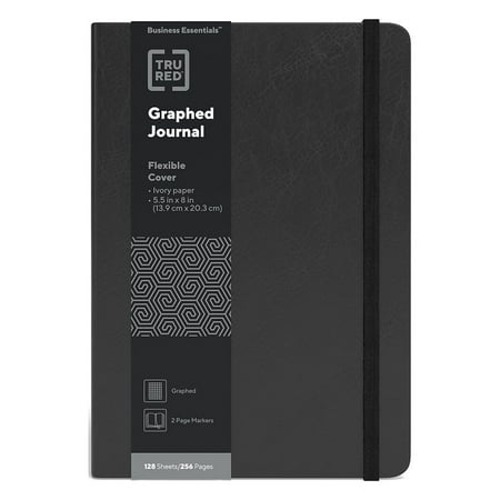 UPC: 0718103318877 | TRU RED Medium Flexible Cover Graph Journal Blk TR54778